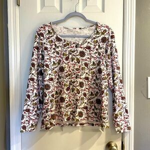 Vintage Style White Stag Paisley Long Sleeve Shirt in size Extra Large